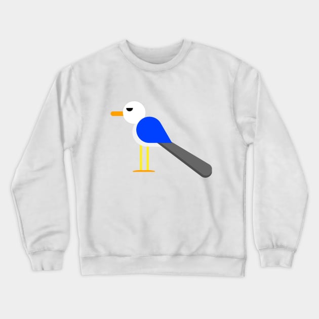 Flat Bird Crewneck Sweatshirt by DmStark